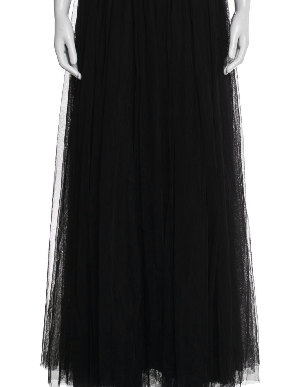 Needle and Thread Black Tulle Maxi Skirt